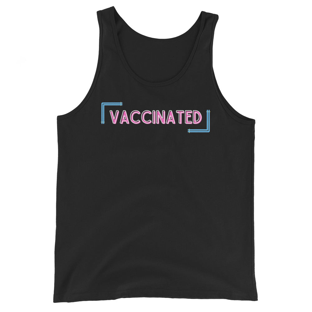 Vaccinated (Neon) - Unisex Premium Tank Top - Bella + Canvas - B&S
